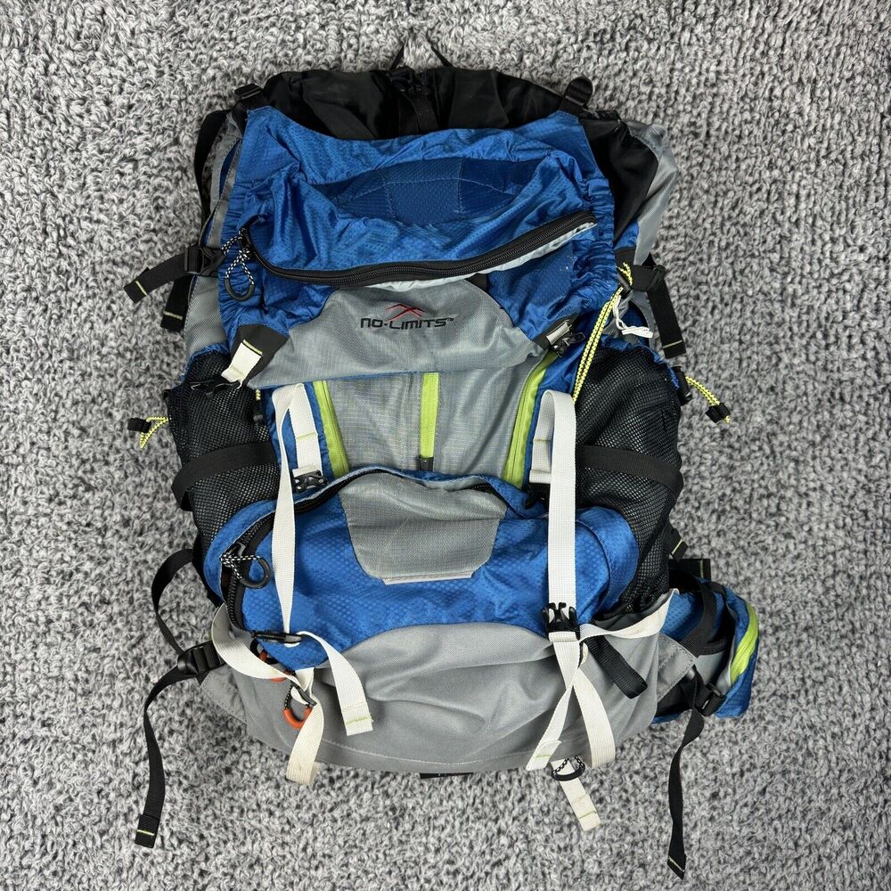 No Limits Hiking Backback V-1 System Camping Bug Out Bag Adjustable H20 Hydro